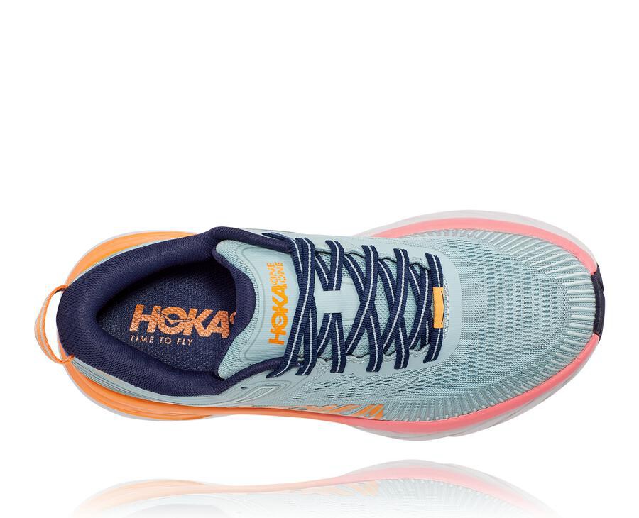 Chaussure Running Hoka One One Bondi 7 Femme - Bleu - OFN-810269